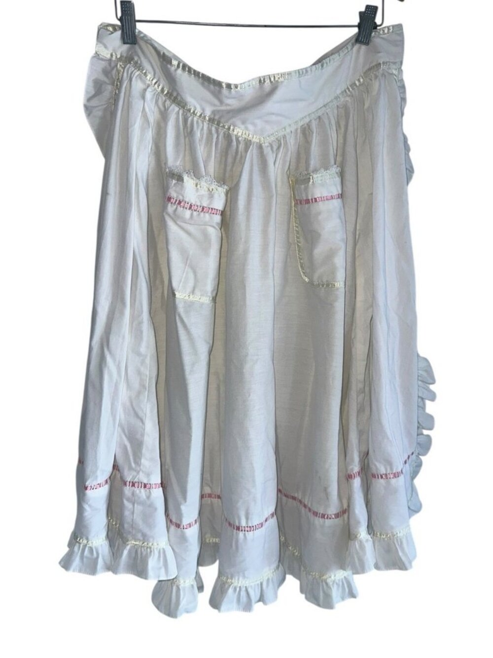 Vintage Jessicaβs Gunnies x Gunne Sax White Pink Apron Prairie Cottagecore